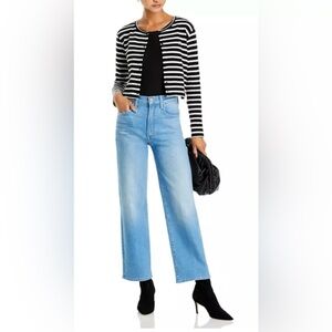 NEW MOTHER Rambler High Rise Ankle Straight-Leg Jeans Going Dutch Blue Size 33